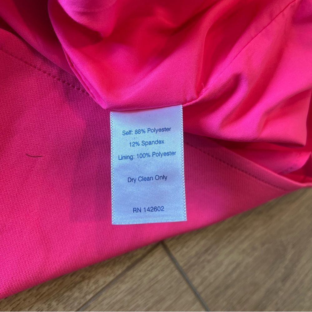 Sail to Sable Hot Pink Cowl Neck Back Button Down Sleeveless Shift Dress Size M - Picture 3 of 5